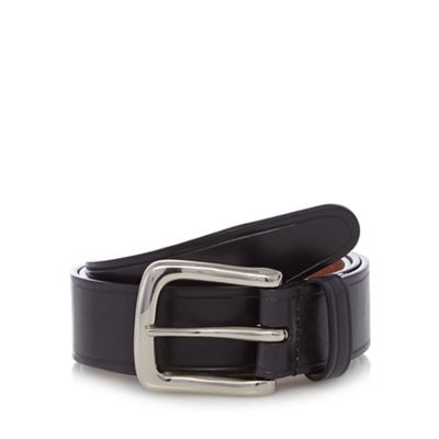 Hammond & Co. by Patrick Grant Designer black leather buckle belt